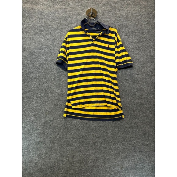 Polo Ralph Lauren Other - Vintage Polo Ralph Lauren Polo Shirt Men's Yellow Blue Striped Classic Golf